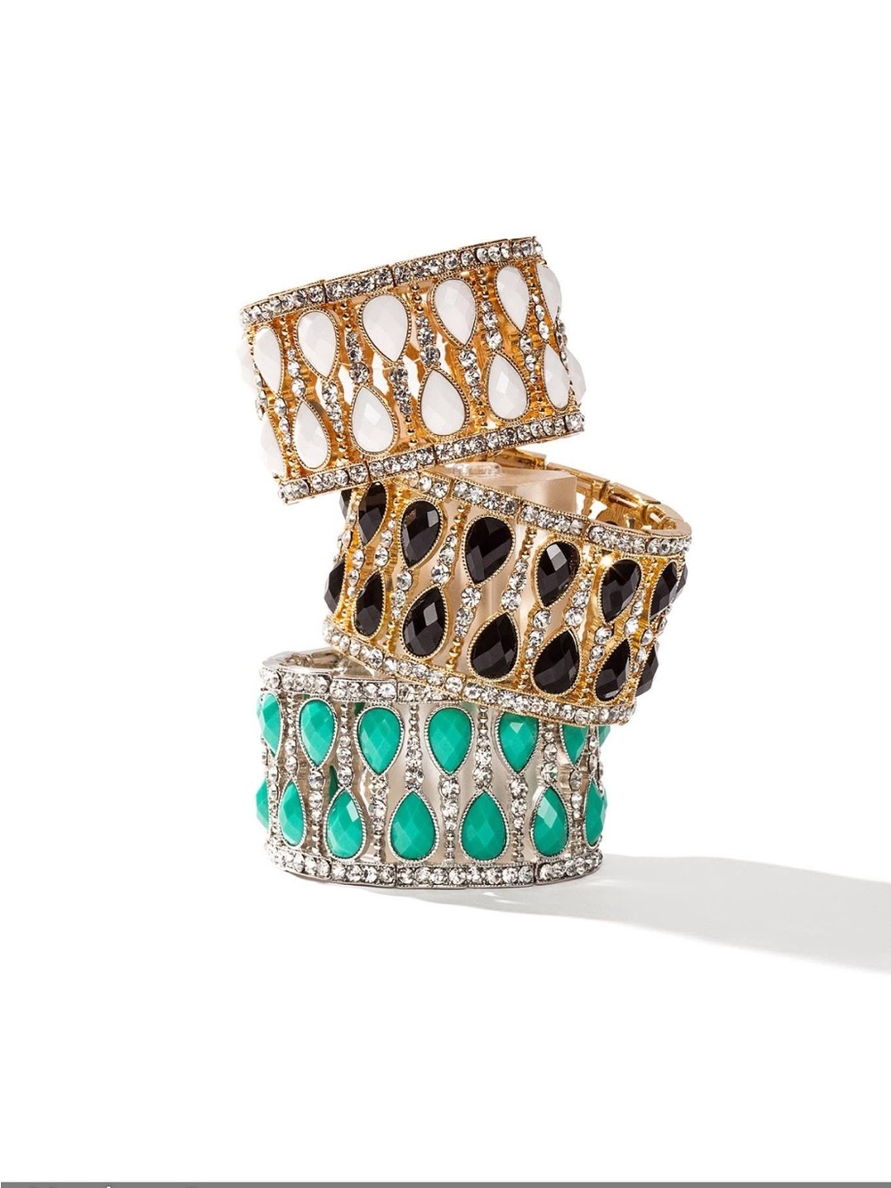 Guess by Marciano Stretch Green Stones Bracelet